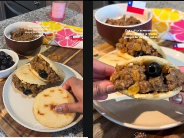 Arepa con empanada de pino: polémica generó 